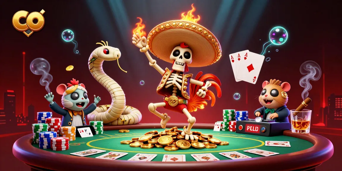 Win big at credit card casinos co with a lively scene featuring dancing skeletons and poker elements.