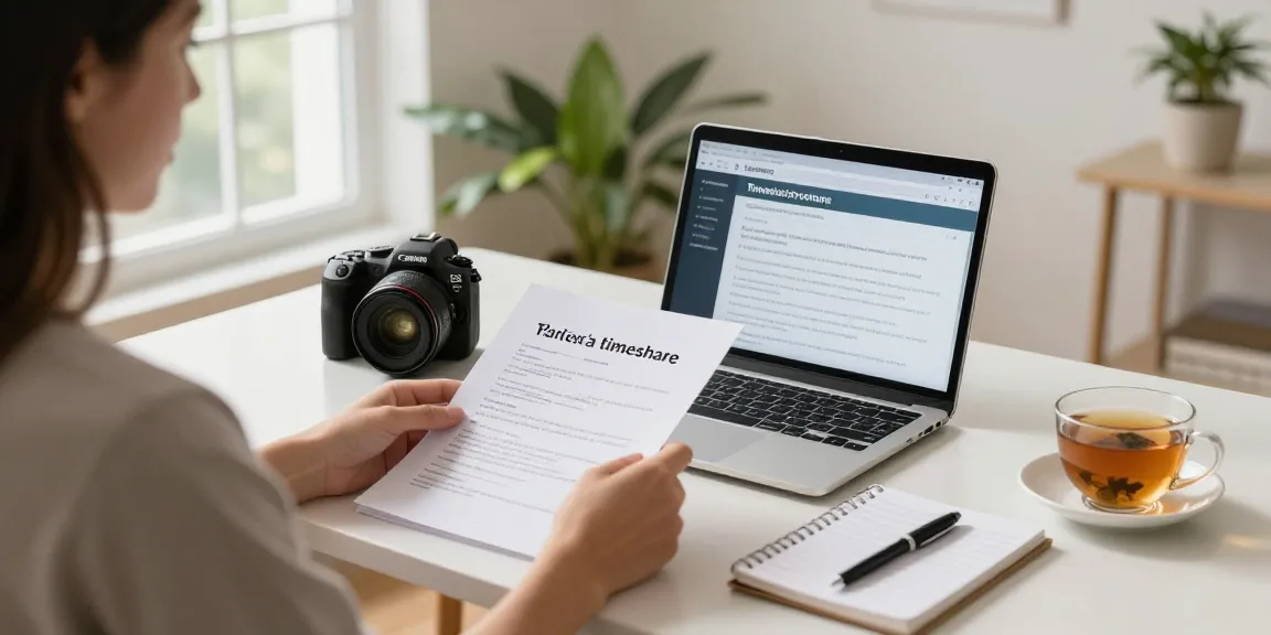 Learn how to get rid of a timeshare in a serene home office setting, focusing on cancellation paperwork.