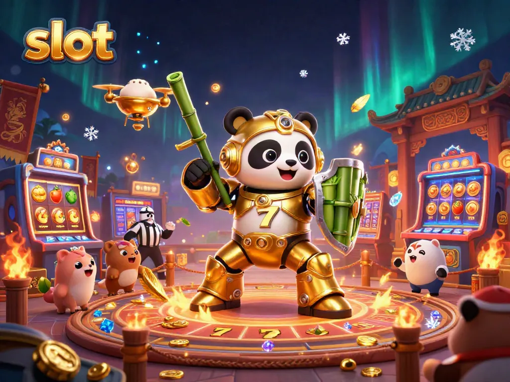 Experience thrilling slots with dynamic gameplay and vibrant casino visuals in this 3D illustration.