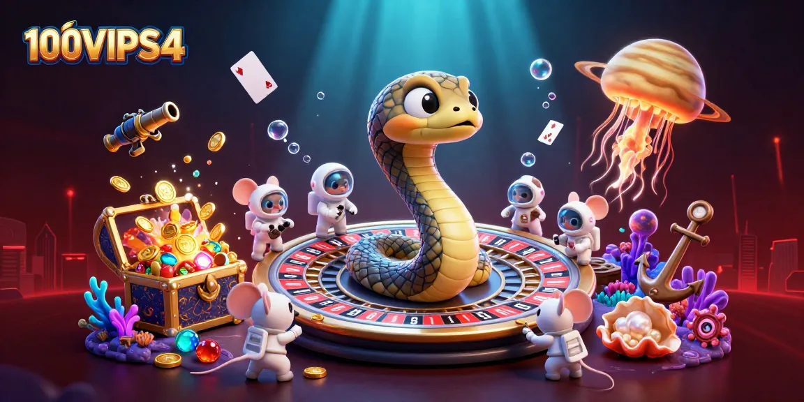 Experience thrilling gameplay with 100VIPS4, where astronaut mice bet on cosmic roulette!