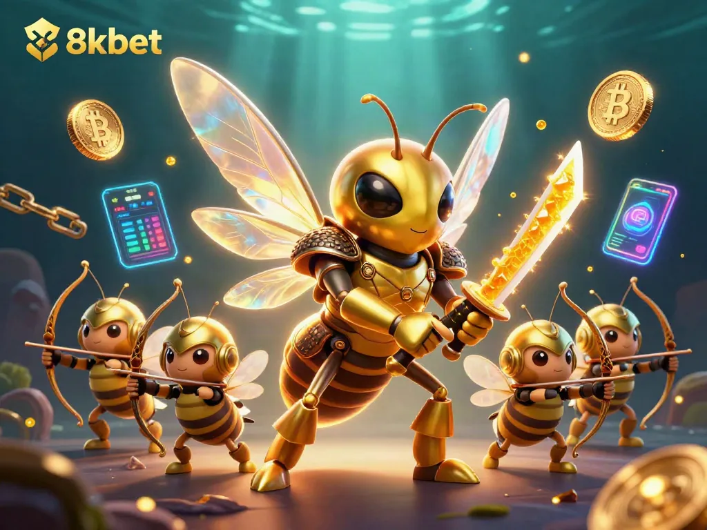 Experience thrilling games at 8xbet with vibrant, detailed 3D illustrations showcasing action-packed casino elements.