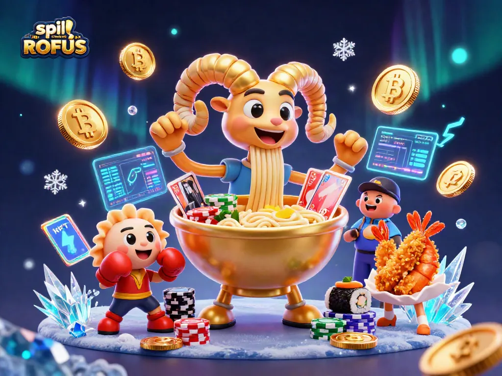 Engage in thrilling gameplay with "spil casino uden om ROFUS" in this vibrant 3D illustration.