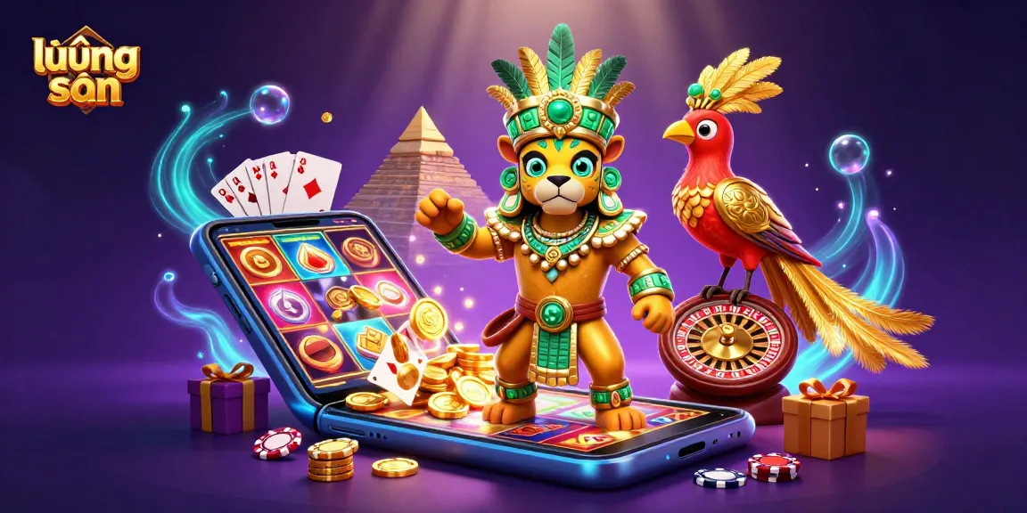 Experience thrilling gameplay with lương sơn's vibrant casino scene featuring Mayan priest and interactive elements.