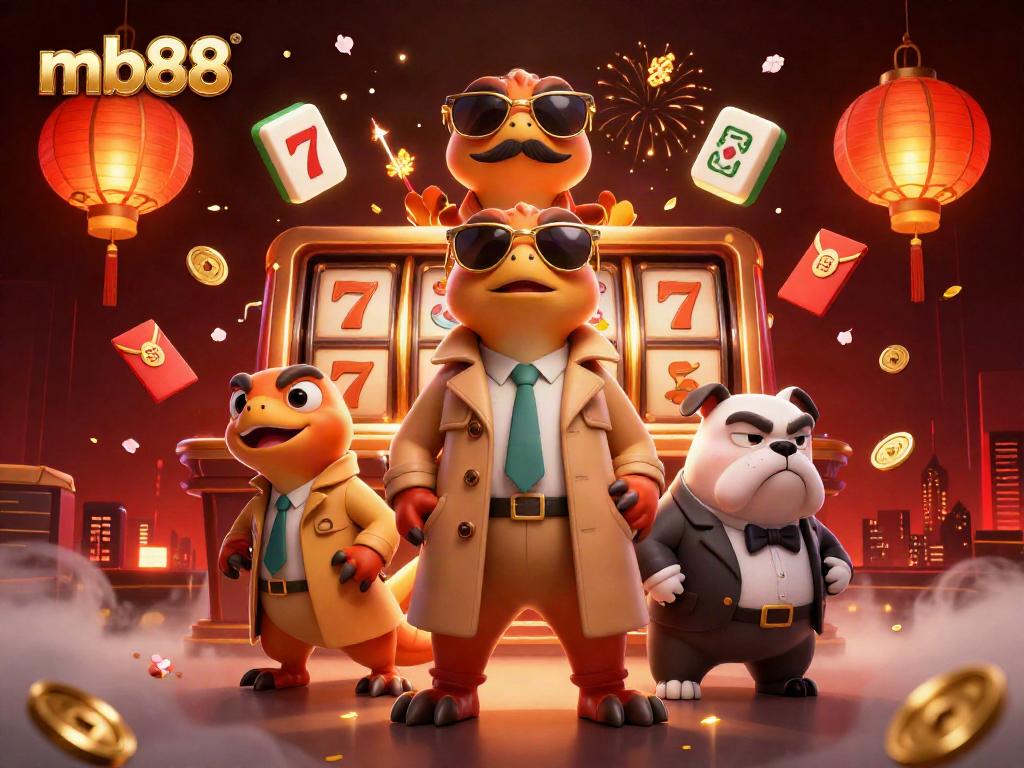 Experience the thrill of mb88 as playful raptors sneak into a VIP casino lounge.