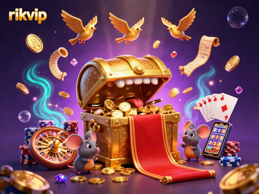 Experience thrilling adventures with the rikvip treasure chest, luring players with riches and games.
