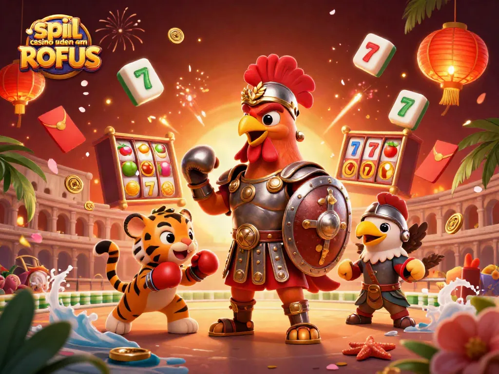 Play exciting games at spil casino uden om ROFUS with vibrant 3D characters and casino themes.