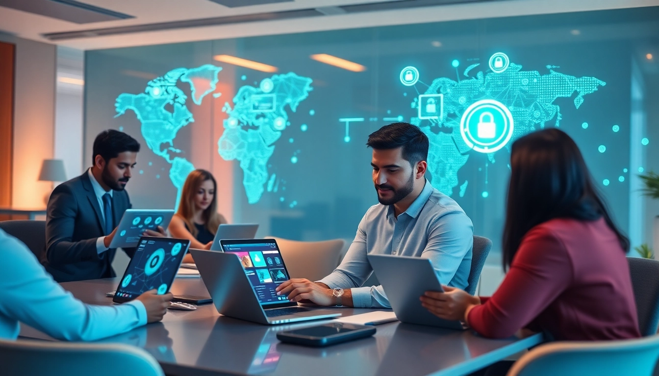 Professional team utilizing advanced technology for global connectivity at 快连官网.