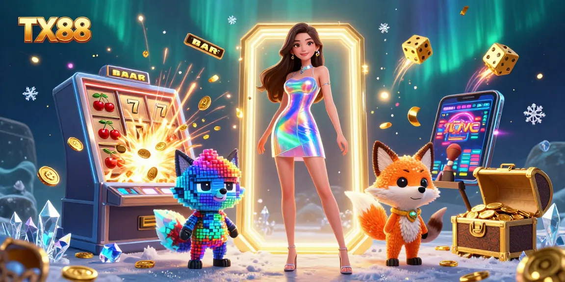 Play exciting games at TX88 with colorful casino elements and a vibrant atmosphere.
