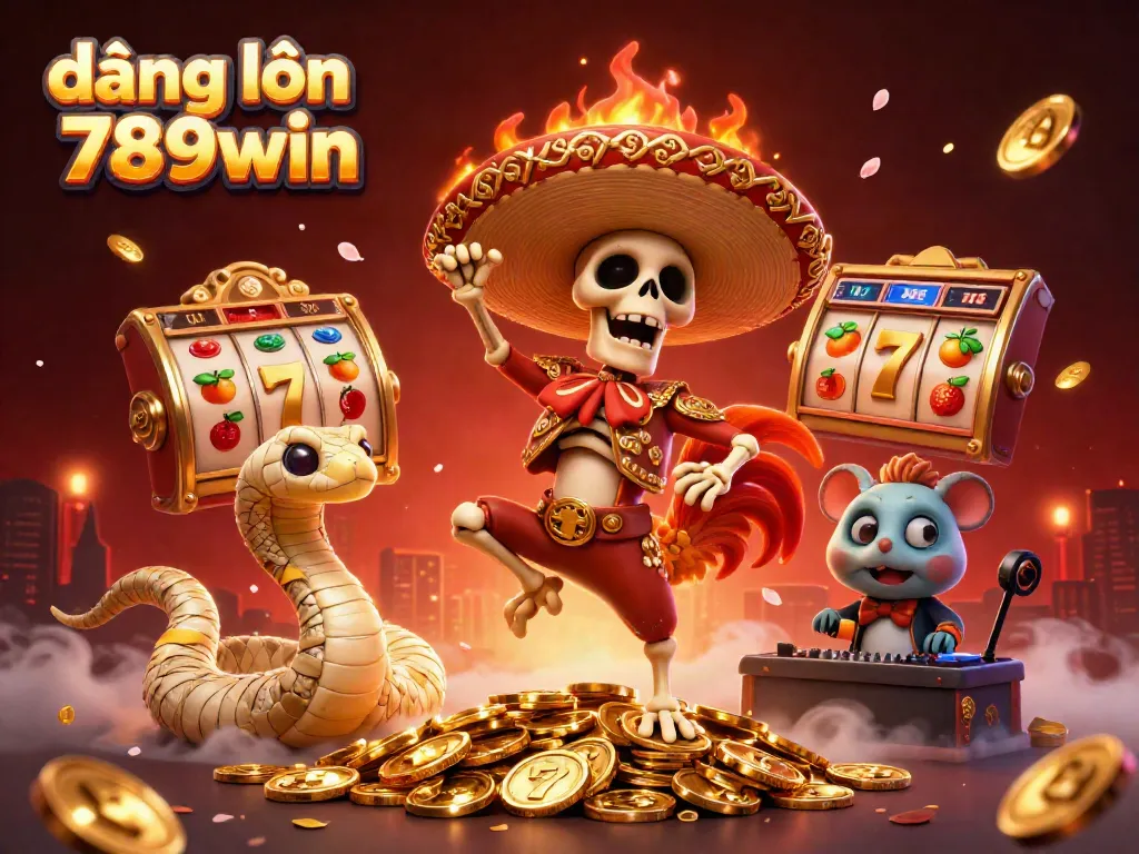 Experience the excitement of đăng nhập 789win with a vibrant casino scene featuring dynamic characters and casino elements.
