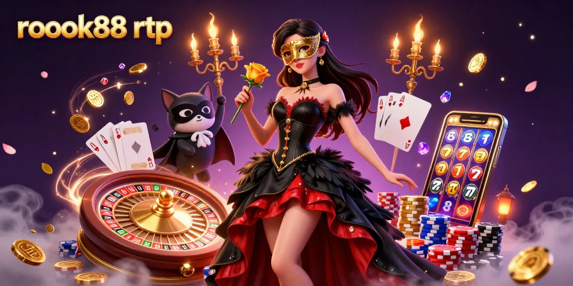 Experience the thrill of rokok88 rtp with stunning 3D illustrations highlighting casino excitement and winning moments.